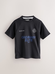 Reebok Sports Short Sleeve Football Logo Black T-Shirt - Image 6 of 11