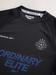 Reebok Sports Short Sleeve Football Logo Black T-Shirt - Image 8 of 11