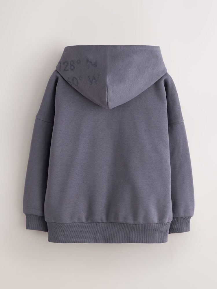 Reebok Heather Purple Cotton Flocked Logo Hoodie - Image 2 of 4