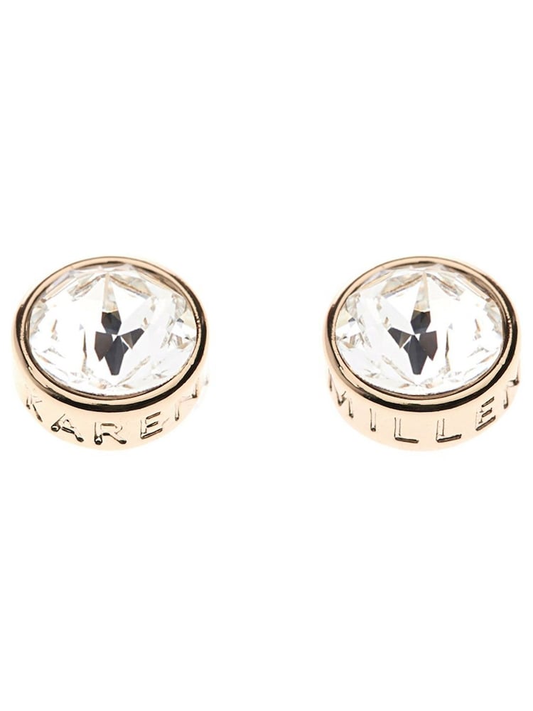Dorado - Karen Millen Crystal Dot Stud Earrings - Imagen 4 de 4
