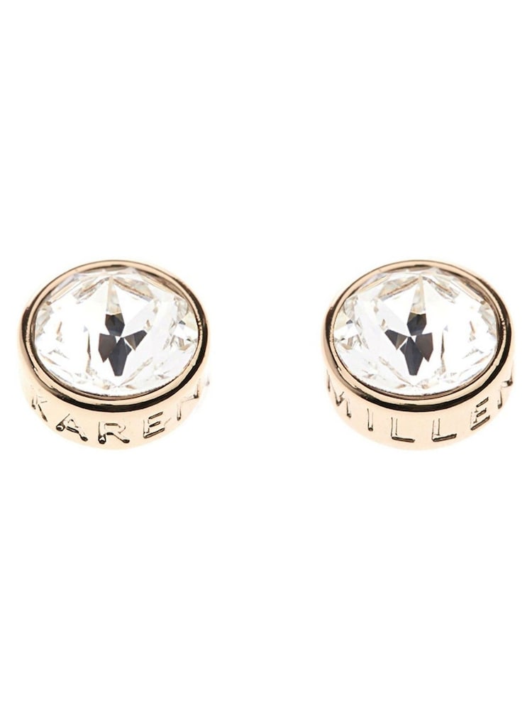Dorado - Karen Millen Crystal Dot Stud Earrings - Imagen 5 de 5