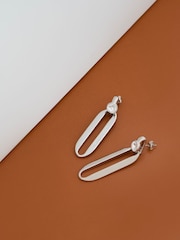 Karen Millen Crystal Ellipse Drop Earrings - Image 2 of 4