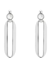 Karen Millen Crystal Ellipse Drop Earrings - Image 3 of 4