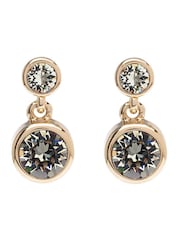 Pendientes de gota con diseño de puntos de cristal en dorado de Karen Millen - Imagen 2 de 2
