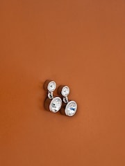 Karen Millen Crystal Dot Drop Earrings - Image 3 of 5