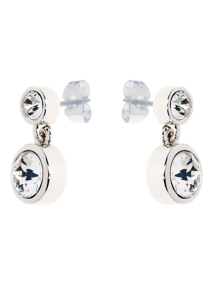 Karen Millen Crystal Dot Drop Earrings - Image 5 of 5