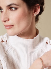 Karen Millen Crystal Sprinkle Stud Earrings - Image 2 of 5