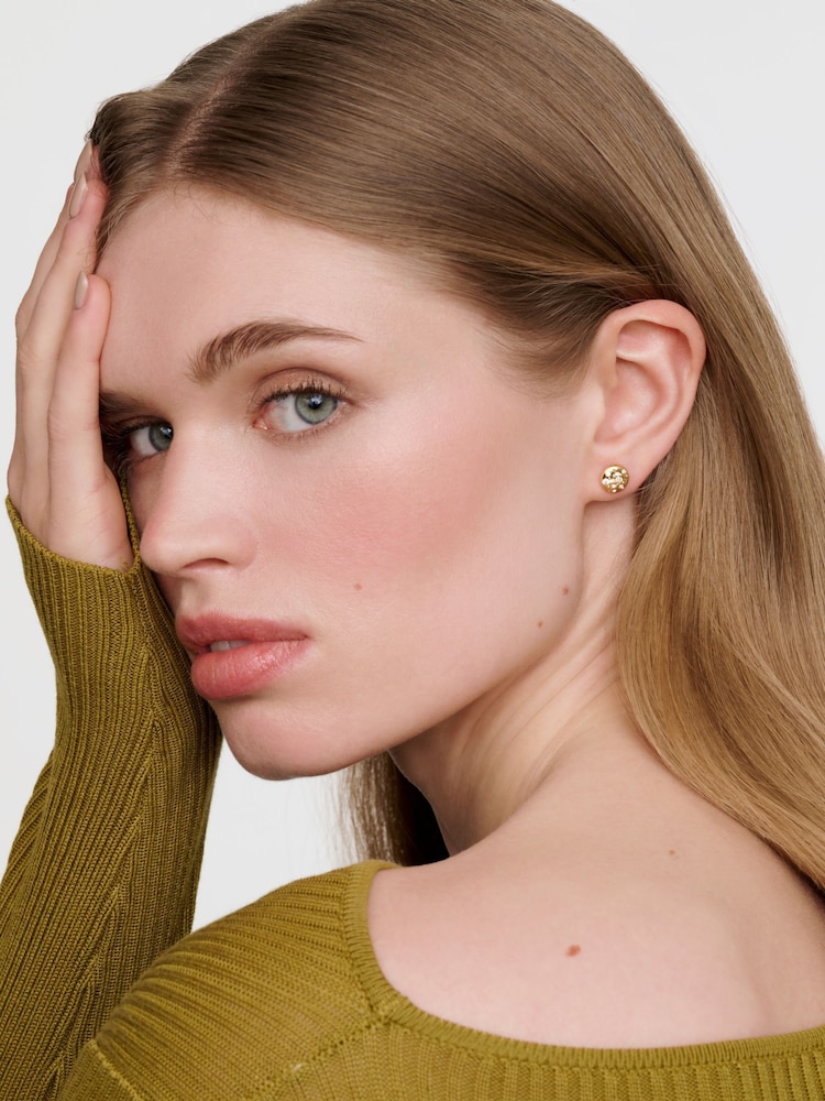 Karen Millen Crystal Sprinkle Stud Earrings - Image 4 of 4