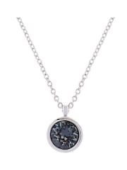 Karen Millen Silver Tone Crystal Dot Pendant Necklace - Image 3 of 4