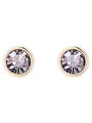 Karen Millen Gold Tone Crystal Dot Stud Earrings - Image 3 of 5