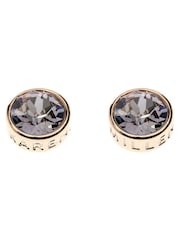 Karen Millen Gold Tone Crystal Dot Stud Earrings - Image 4 of 5