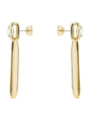 Karen Millen Crystal Ellipse Drop Earrings - Image 3 of 4