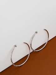 Karen Millen Large Crystal Sprinkle  Hoop Earrings - Image 1 of 5