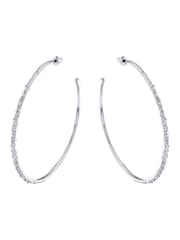 Karen Millen Large Crystal Sprinkle  Hoop Earrings - Image 2 of 5
