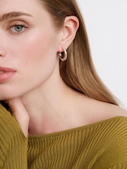 Karen Millen Small Crystal Hoop Earrings - Image 4 of 4