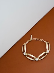 Karen Millen Crystal Ellipse Bracelet - Image 1 of 4