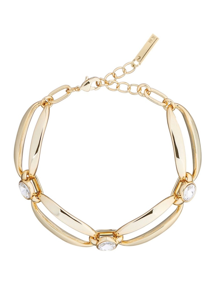 Karen Millen Crystal Ellipse Bracelet - Image 2 of 4 Karen Millen Crystal Ellipse Bracelet - Image 2 of 4