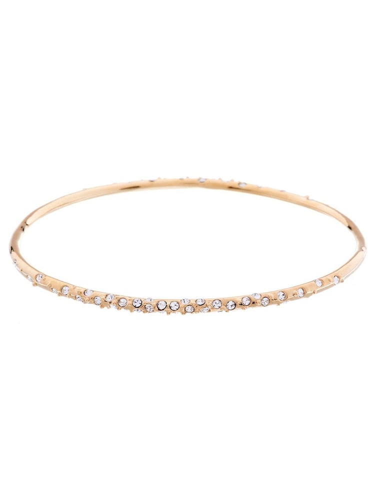 Karen Millen Tone Crystal Sprinkle Bangle - Image 2 of 4 Karen Millen Tone Crystal Sprinkle Bangle - Image 2 of 4