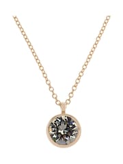 Karen Millen Gold Tone Crystal Dot Pendant Necklace - Image 2 of 3