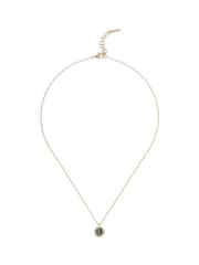 Karen Millen Gold Tone Crystal Dot Pendant Necklace - Image 3 of 3
