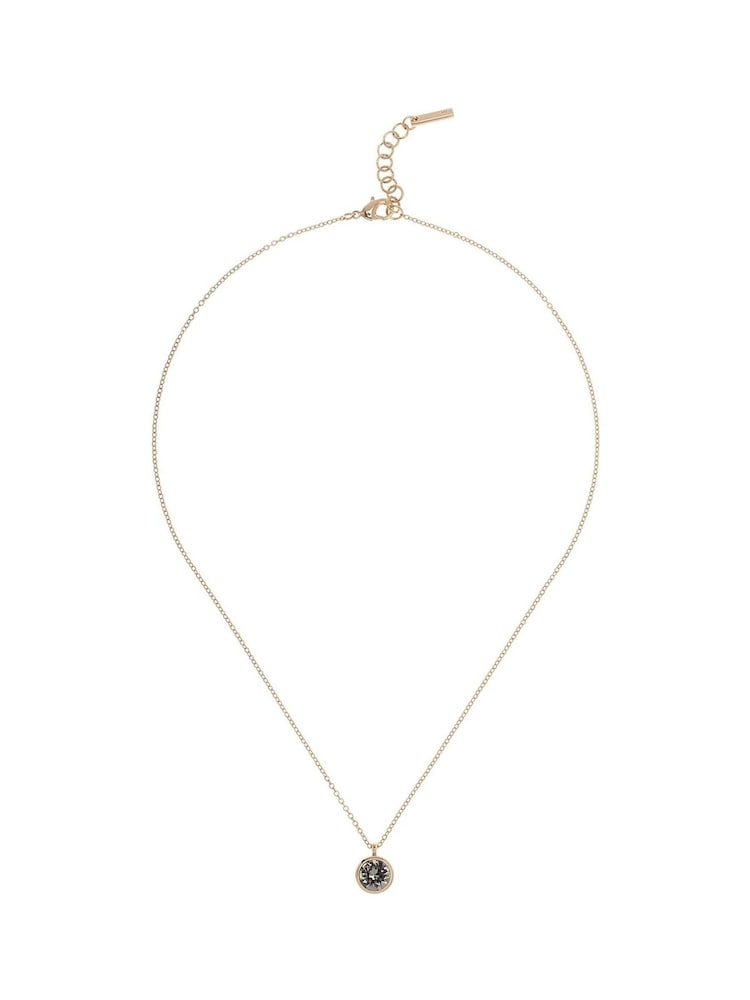 Karen Millen Gold Tone Crystal Dot Pendant Necklace - Image 3 of 3