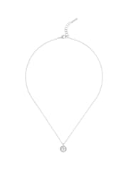 Karen Millen Silver Tone Crystal Dot Pendant Necklace - Image 2 of 4