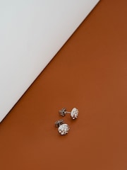 Karen Millen Crystal Sprinkle Stud Earrings - Image 3 of 5
