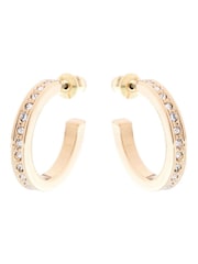 Karen Millen Small Crystal Hoop Earrings - Image 3 of 4