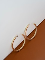 Karen Millen Large Crystal Hoop Earrings - Image 2 of 5