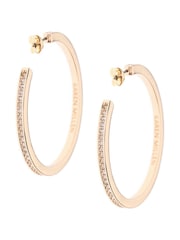 Karen Millen Large Crystal Hoop Earrings - Image 5 of 5