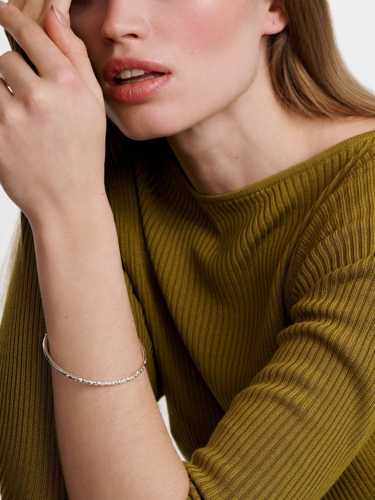 Karen Millen Tone Crystal Sprinkle Bangle - Image 4 of 4 Karen Millen Tone Crystal Sprinkle Bangle - Image 4 of 4