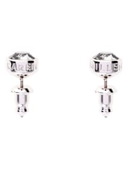 Karen Millen Silver Tone Crystal Dot Stud Earrings - Image 5 of 5