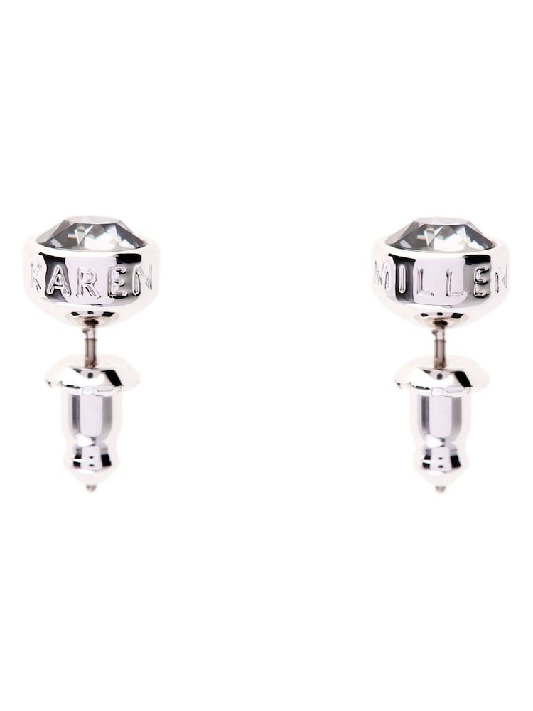 Karen Millen silberfarbene Ohrstecker mit Kristallverzierung - Bild 5 von 5 Karen Millen silberfarbene Ohrstecker mit Kristallverzierung - Bild 5 von 5
