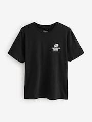 Black Regular Fit Graphic Print T-Shirt - Image 4 of 7