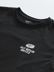 Black Regular Fit Graphic Print T-Shirt - Image 6 of 7