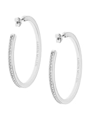 Karen Millen Large Crystal Hoop Earrings - Image 3 of 5