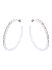 Karen Millen Large Crystal Hoop Earrings - Image 5 of 5
