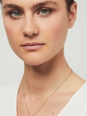 Dorado - Karen Millen Silver Tone Crystal Dot Pendant Necklace - Imagen 2 de 5
