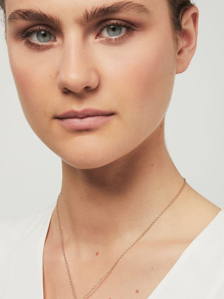 Dorado - Karen Millen Silver Tone Crystal Dot Pendant Necklace - Imagen 2 de 5