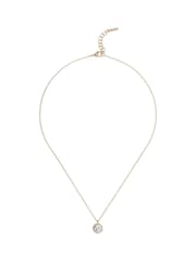 Dorado - Karen Millen Silver Tone Crystal Dot Pendant Necklace - Imagen 3 de 5
