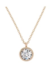 Dorado - Karen Millen Silver Tone Crystal Dot Pendant Necklace - Imagen 4 de 5