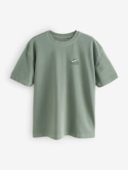 Green Wash Relaxed Fit Graphic Print Heavyweight T-Shirt - Image 6 of 9