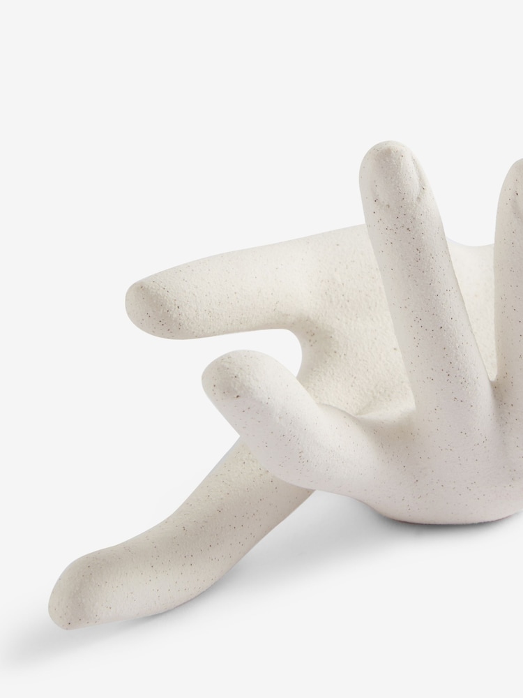 Natural Ceramic Hand Trinket Dish Ring Holder - Image 6 of 6