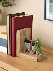 Multi Wooden House Scene Bookend - Image 3 of 6