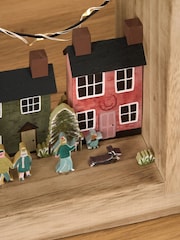 Multi Wooden House Scene Bookend - Image 4 of 6