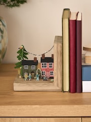 Multi Wooden House Scene Bookend - Image 5 of 6