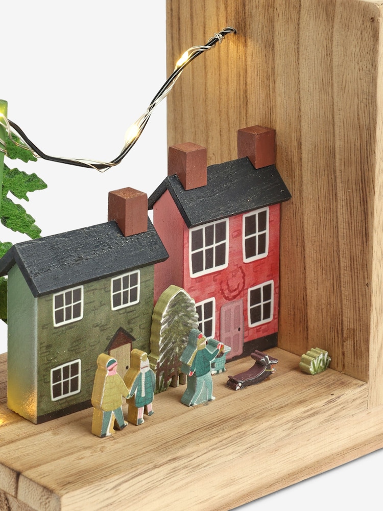 Multi Wooden House Scene Bookend - Image 6 of 6