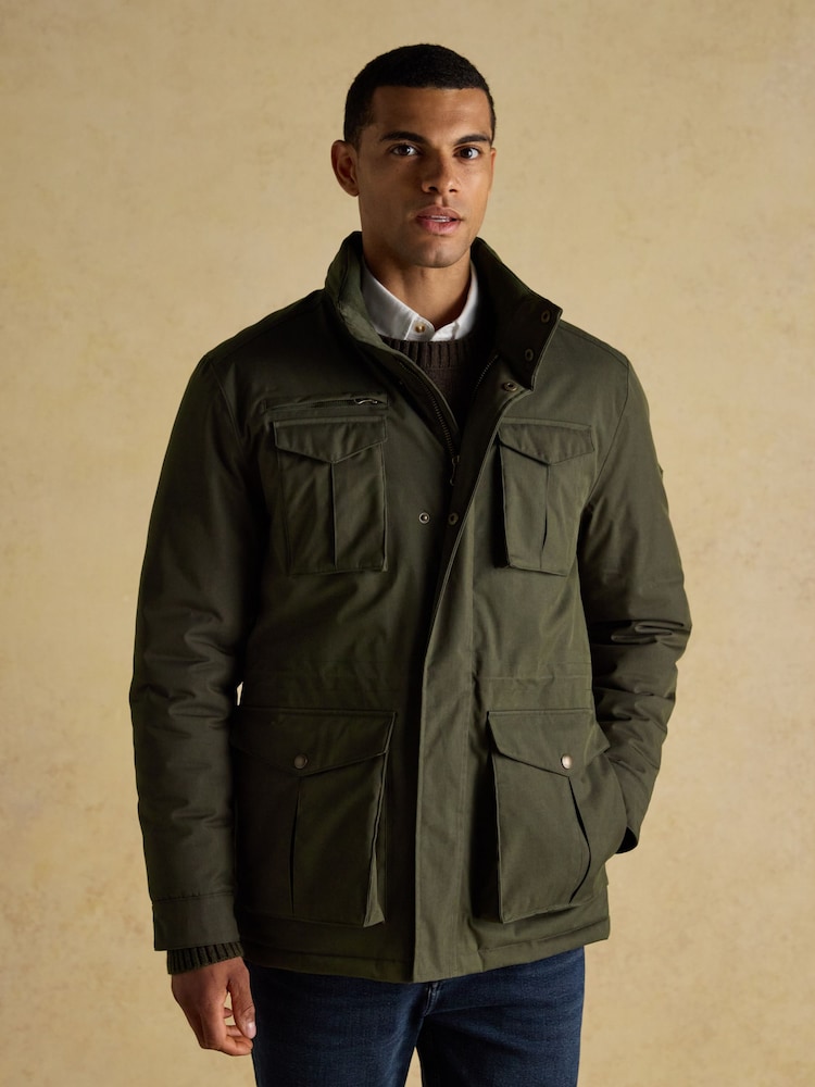 Beckett Green Waterproof Field Coat With Packable Hood - Image 1 of 13
