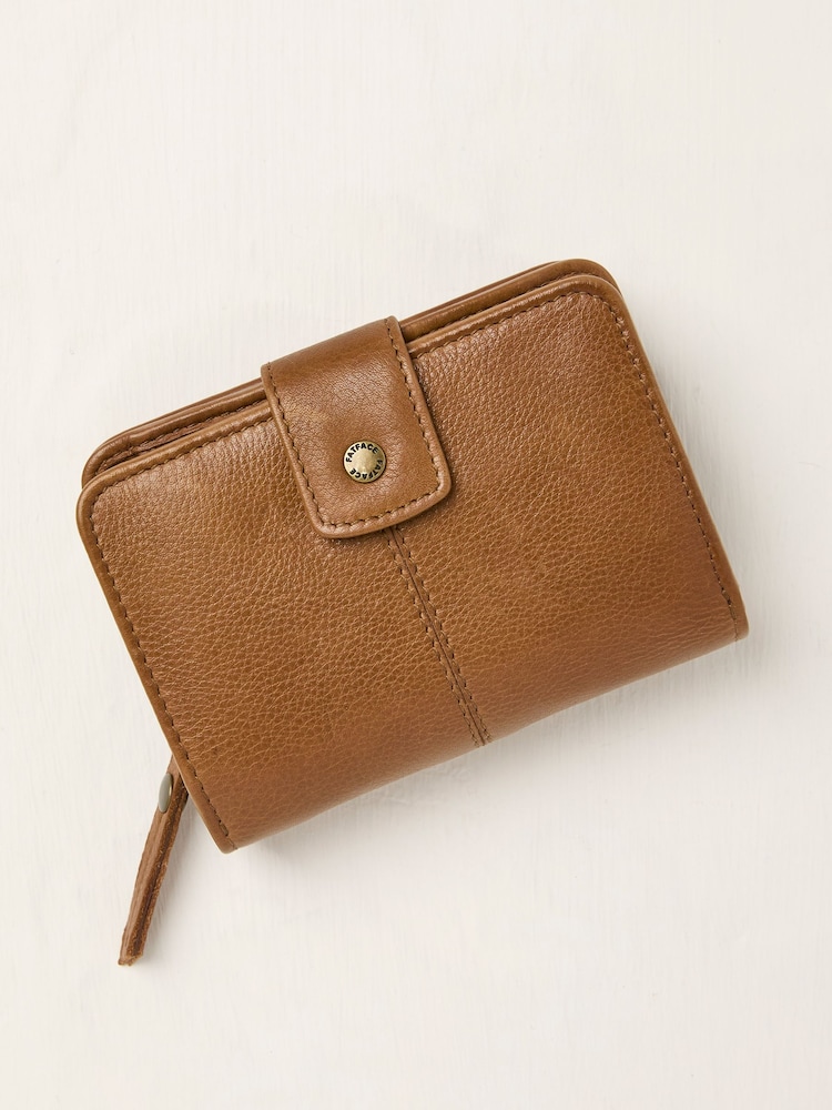 FatFace Etta Tan Brown Zip Purse - Image 1 of 2