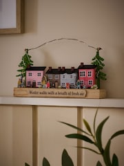 Multicolour Light Up Wooden Winter House Scene - Image 2 of 6
